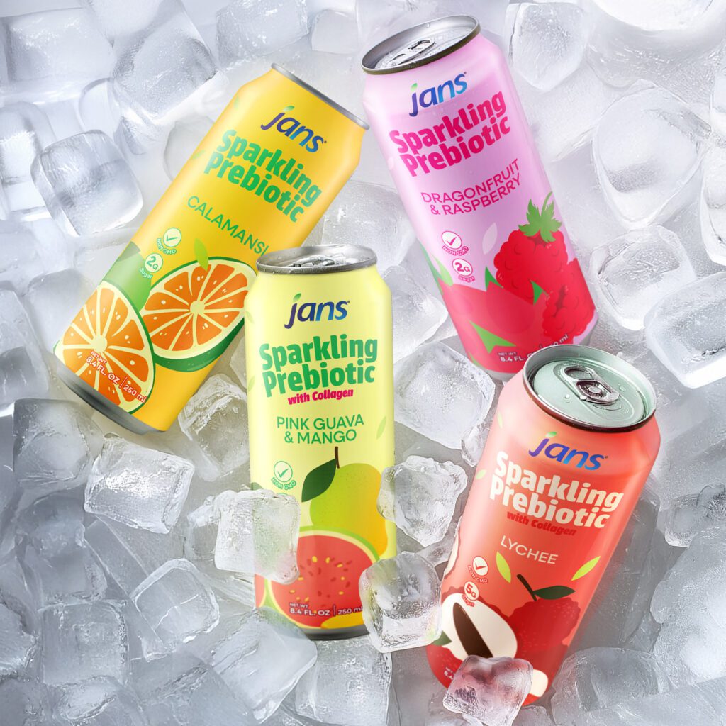 Jans Sparkling Prebiotic Drinks – 4 refreshing fruit flavors