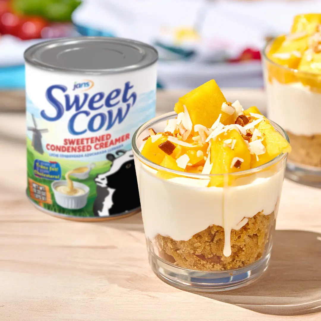 Tres Leches Cake made with Sweet Cow Sweetened Condensed Creamer